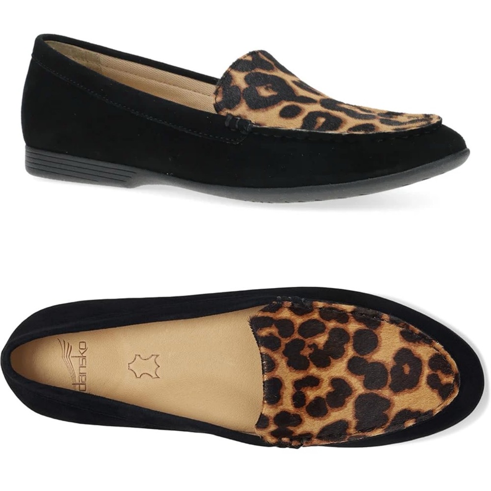 DANSKO Flats Loafers Leopard Lorri
